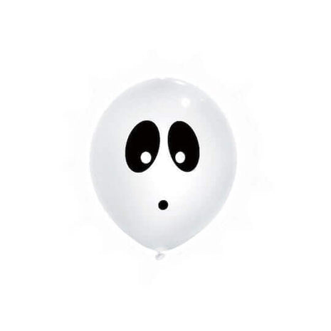 9" Halloween Ghost LED Light-Up Latex Balloon - SKU:54736 - UPC:011179547364 - Party Expo