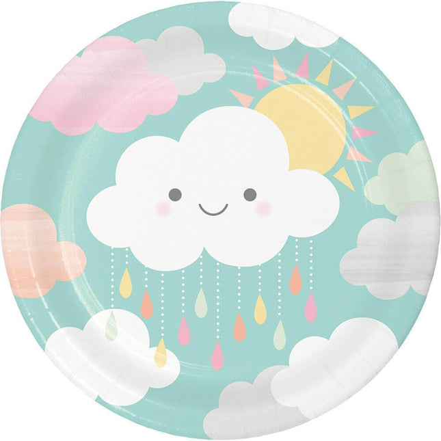 Baby Shower - 9" Sunshine Paper Plates (8ct) - SKU:331523 - UPC:039938500566 - Party Expo