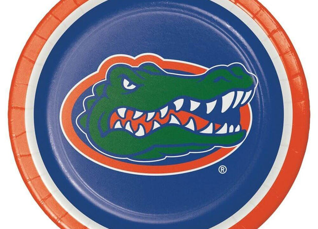 9" University of Florida Gators Paper Dinner Plates (8ct) - SKU:429698 - UPC:039938103026 - Party Expo