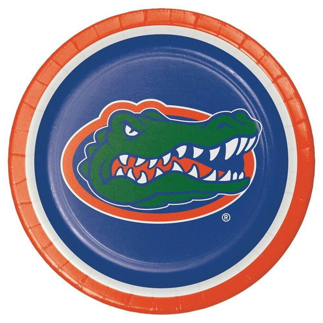 9" University of Florida Gators Paper Dinner Plates (8ct) - SKU:429698 - UPC:039938103026 - Party Expo