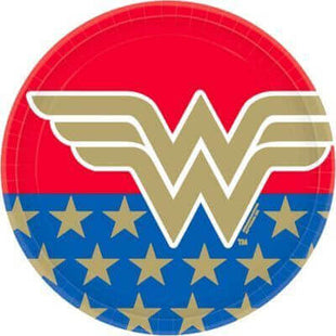 Wonder Woman - 9" Lunch Plates (8ct) - SKU:552827 - UPC:192937102534 - Party Expo