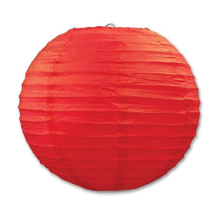 9.5" Red Paper Lanterns (3ct) - SKU:63884 - UPC:034689191148 - Party Expo