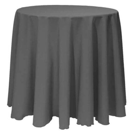96" Round Fabric Tablecloth - Black - SKU:7067Blk - UPC:809726855655 - Party Expo