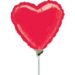 9" Metallic Red Heart Mylar Balloon Party Expo  