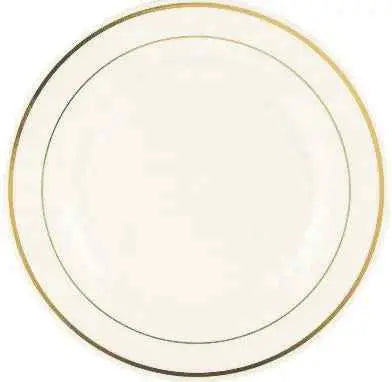 9" White Plate with Gold Hot Stamp Party Expo  