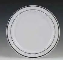 9" White Plate with Silver Hot Stamp Party Expo  