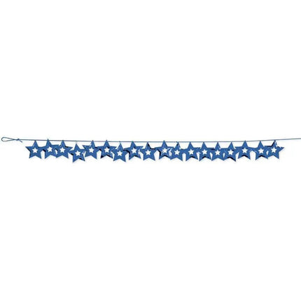 9ft Confetti Garland Stars - Blue - Party Expo