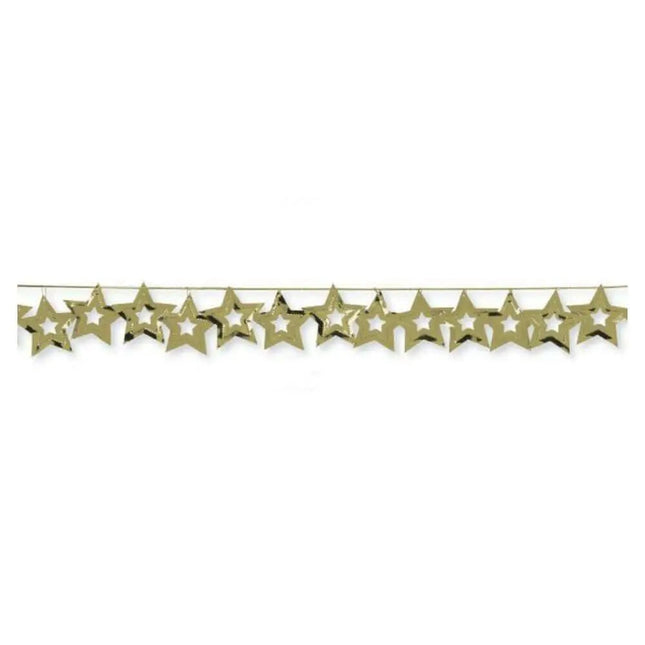 9ft Confetti Garland Stars - Gold - Party Expo
