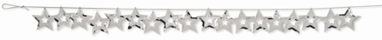 9ft Confetti Garland Stars - Silver Party Expo  