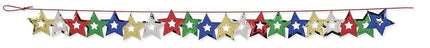 9ft Confetti Garland Stars - Multicolor - SKU:031017- - UPC:073525777771 - Party Expo