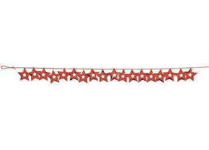 9ft Confetti Garland Stars - Red - SKU:031012- - UPC:073525777726 - Party Expo