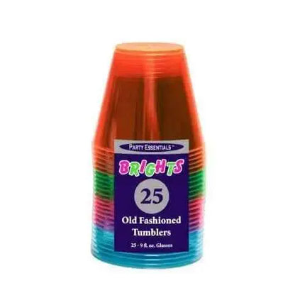 9oz Assorted Neon Tumblers (25ct) Party Expo  