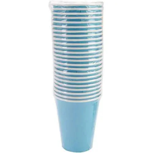 9oz Bermuda Blue Paper Cups (8ct) - Party Expo