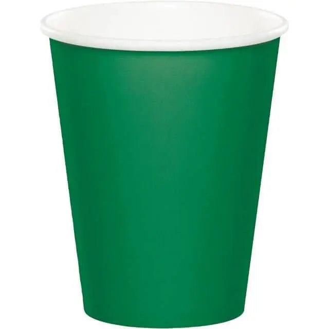9oz Emerald Green Paper Cups (8ct) - Party Expo