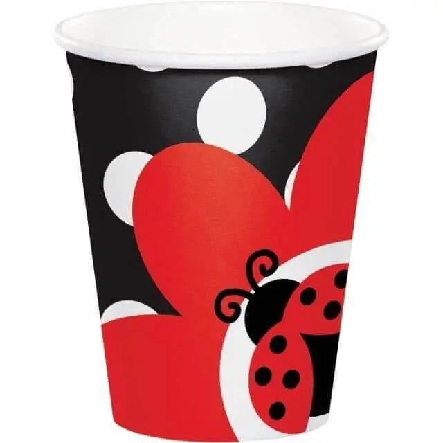 9oz Ladybug Fancy Cups Paper (8ct) - Party Expo