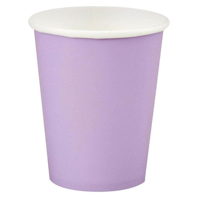 9oz Luscious Lavender Paper Cups (8ct) - Party Expo