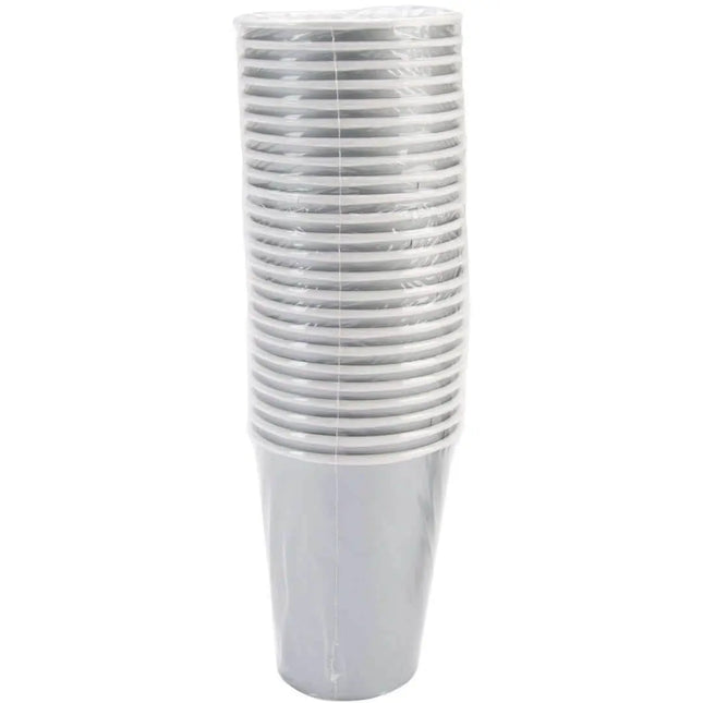 9oz Shimmering Silver Paper Cups (8ct) - Party Expo