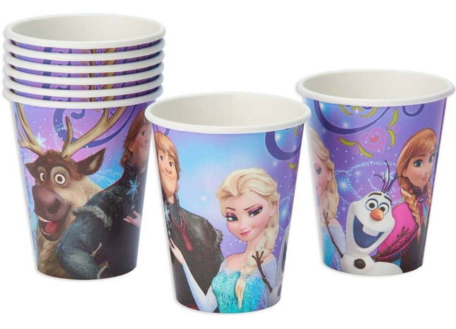 9oz Disney Frozen Magic Paper Party Cups - SKU:581619 - UPC:013051636388 - Party Expo
