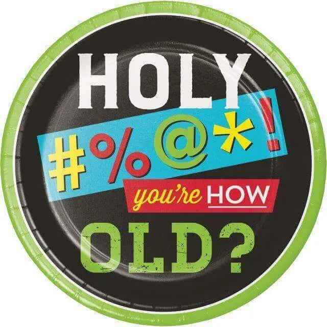 Age Humor 9" Plate Party Expo  