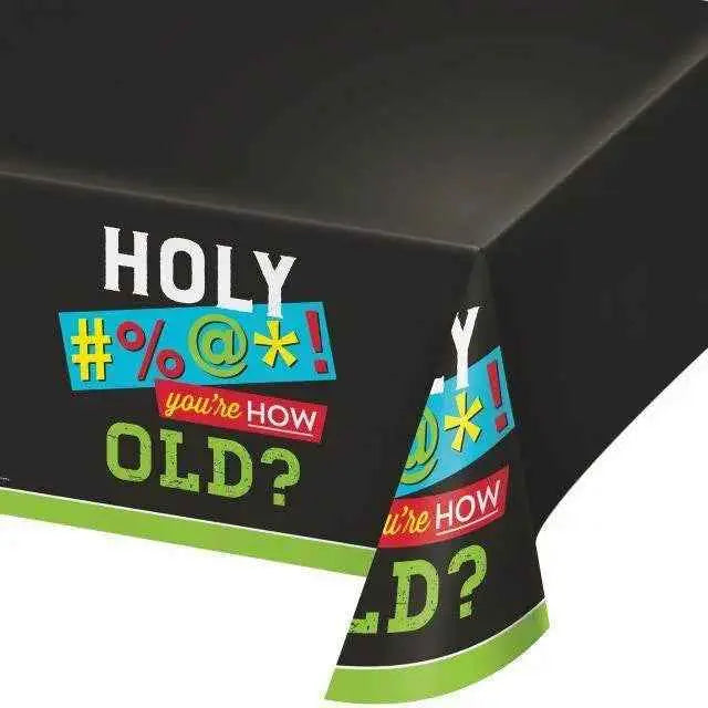 Age Humor Plastic Table cover 54 x 102 Party Expo  