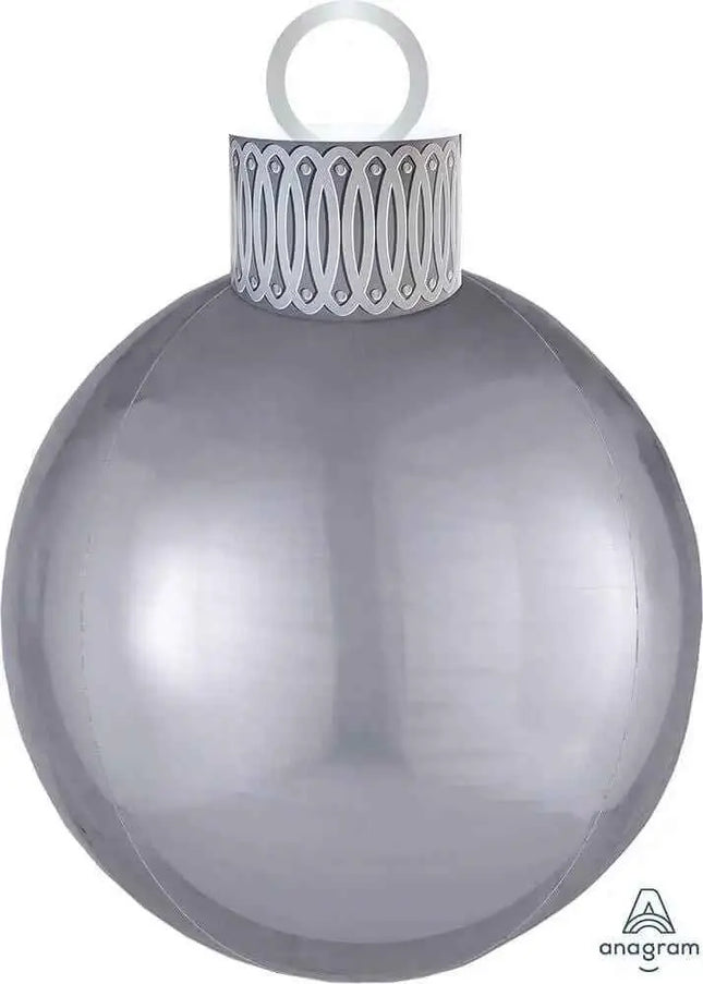 Anagram - 20" Christmas Silver Ball Ornament Orbz Balloon Party Expo  