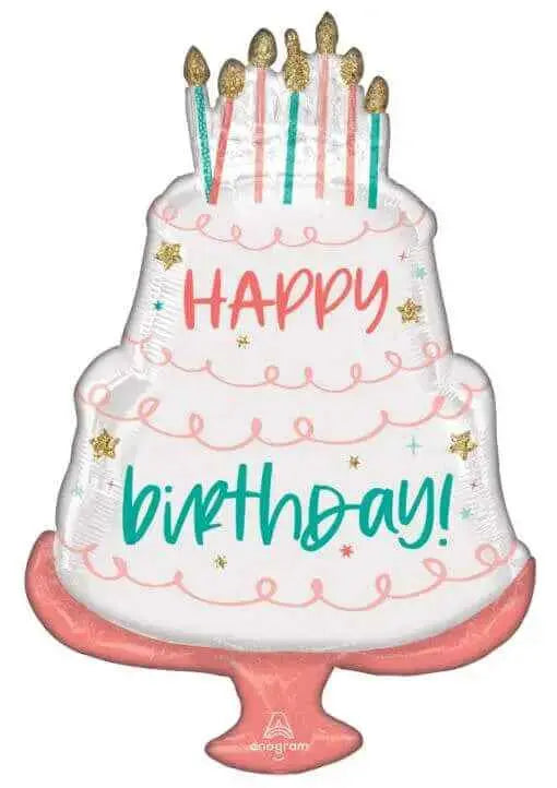 Anagram - 28" Happy Birthday Cake Mylar Balloon Party Expo  