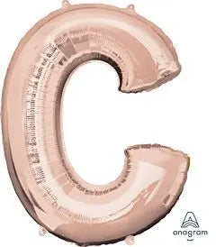 Anagram - 34" Letter 'C' Mylar Balloon - Rose Gold Party Expo  