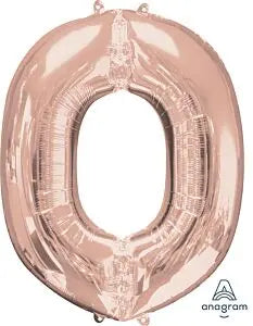 Anagram - 34" Letter 'O' Mylar Balloon - Rose Gold Party Expo  