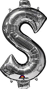 Anagram - 40" Dollar Sign Symbol - Silver Party Expo  