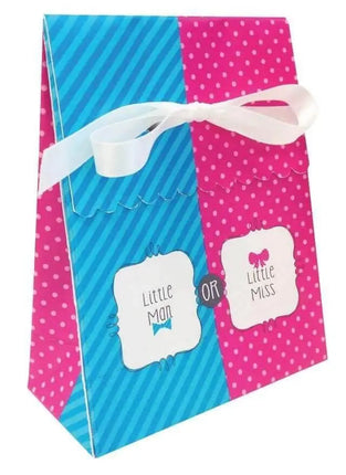 Baby Shower - 'Bow Or Bowtie?' Favor Bags with Ribbon - Party Expo