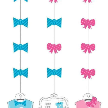 Baby Shower - 'Bow Or Bowtie?' Hanging Cutout - Party Expo