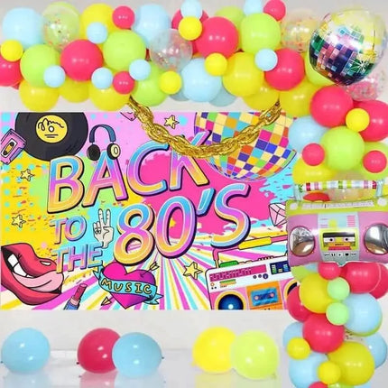 Back to the 80's Backdrop - Party Expo