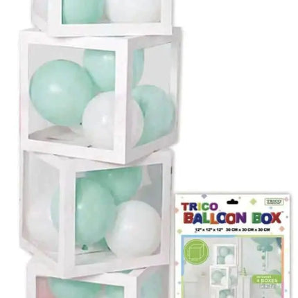 Balloon Box - White (4ct) - Party Expo
