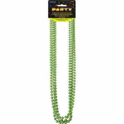 Bead Necklace-Lime Green - Party Expo