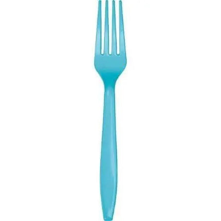 Bermuda Blue Plastic Forks - Party Expo