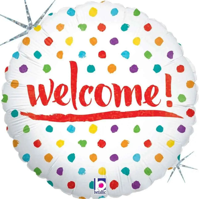 Betallic - 18" Welcome Dots Mylar Balloon #192 Party Expo  