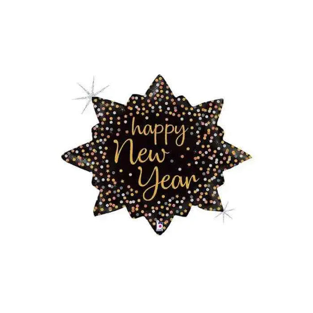 Betallic - 32" New Year Confetti Burst Mylar Balloon Party Expo  
