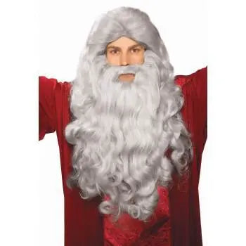 Biblical Moses Wig & Beard - Grey - Party Expo