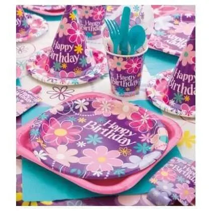 Birthday Blossom - 9oz Paper Cups (8ct) - Party Expo