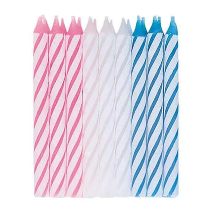 Birthday Candles in Holders - Assorted Colors (18ct) - Party Expo