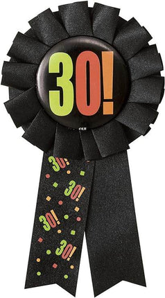 Birthday Cheer - Happy 30th Birthday Award Ribbon - Party Expo