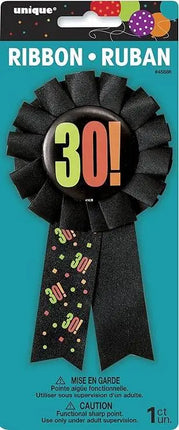 Birthday Cheer - Happy 30th Birthday Award Ribbon - Party Expo