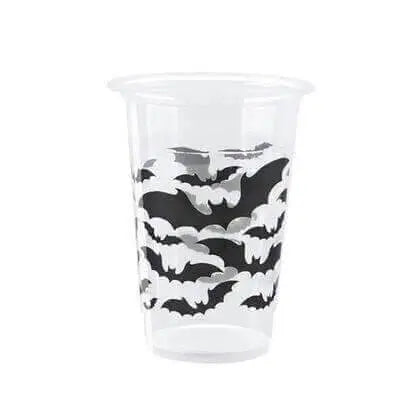 Black Bats Halloween 16 oz. Plastic Party Cups 8 count) - Party Expo