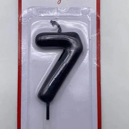Black Birthday Candle - #7 - Party Expo