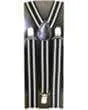 Black Suspender with White Stripes (1ct) - Party Expo