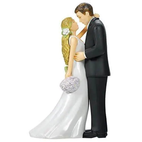 Bride & Groom with Bouquet Cake Topper - Party Expo