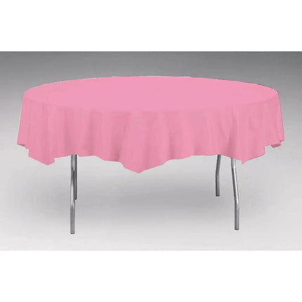 Candy Pink Octagon Round Table Cover - Party Expo