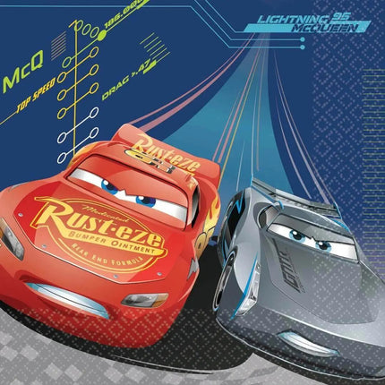 Cars 3 - Birthday Party Lunch Napkins (16ct) - Party Expo