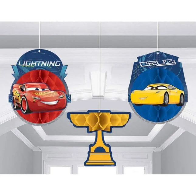 Cars 3 - Honeycomb Decorations - Party Expo