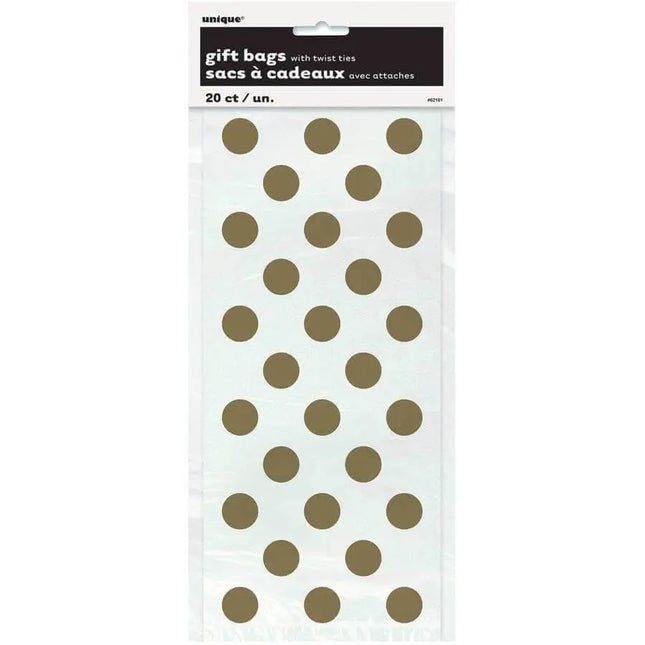 Cello Bag-Gold Dot - Party Expo